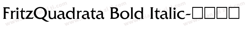 FritzQuadrata Bold Italic字体转换